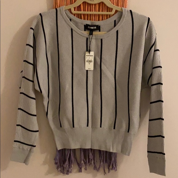 Express Sweaters - Express Sweater XS gray/black stripe